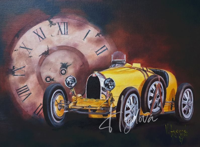 Bugatti 35 žlutá